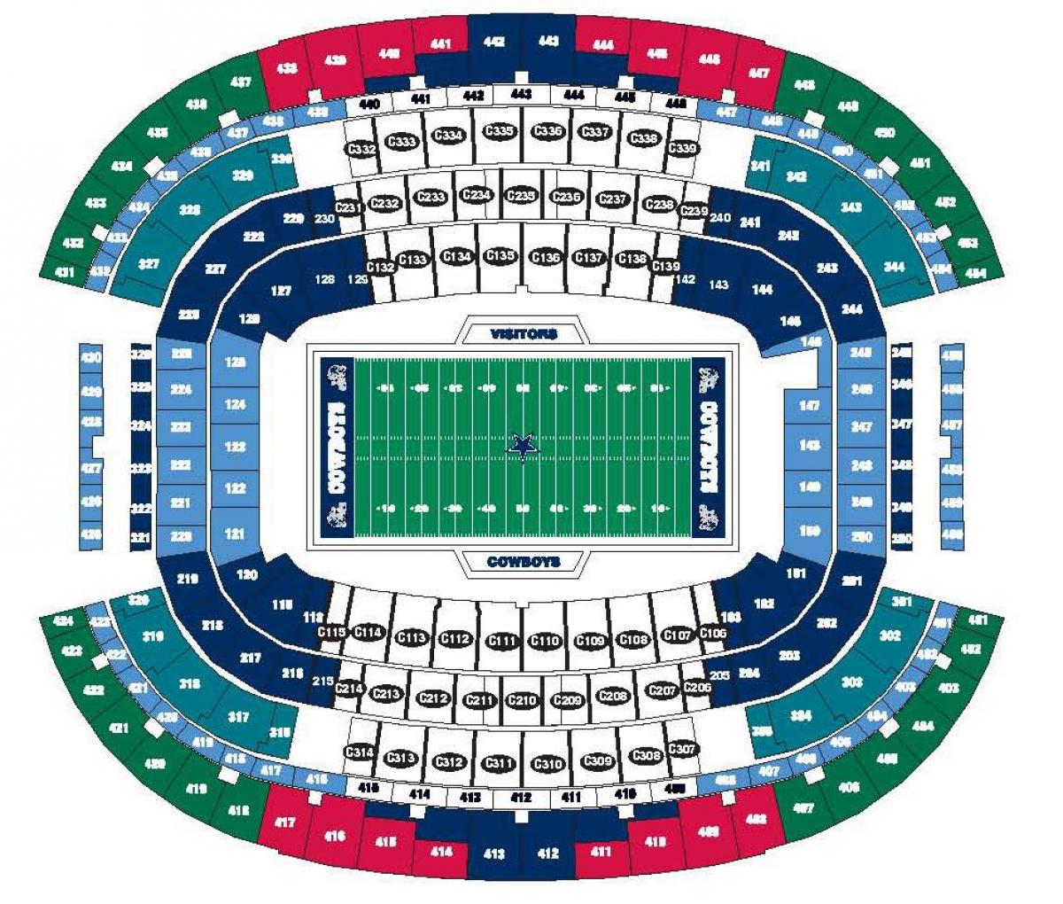 Cowboys stadium mappa