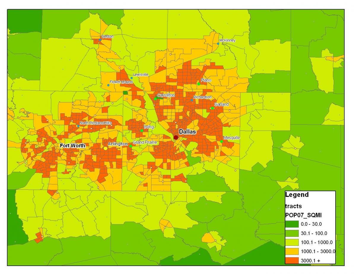 mappa di metroplex Dallas