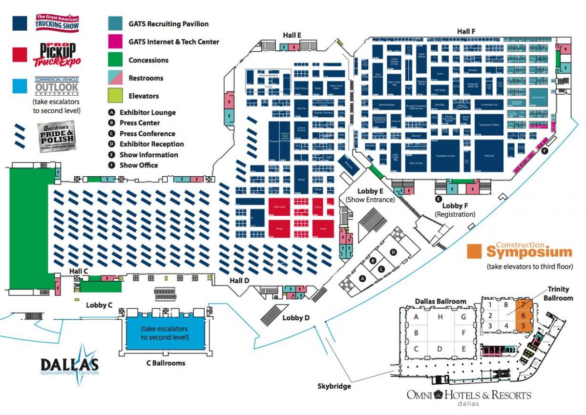 mappa di Dallas convention center