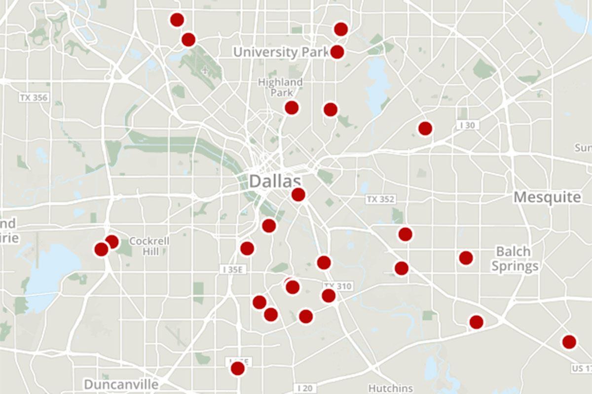 Dallas crimine mappa