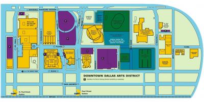 Mappa di Dallas arts district