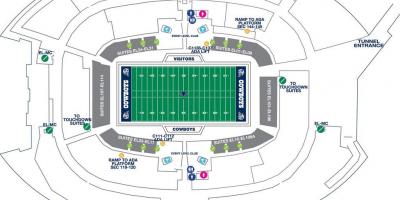 Cowboys stadium di parcheggio mappa