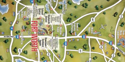 Mappa di Dallas Fort Worth
