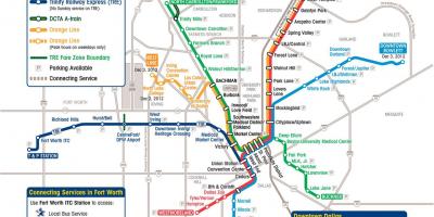 Light rail Dallas mappa