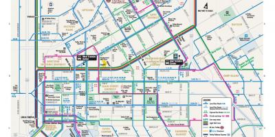 Dallas linee di autobus mappa