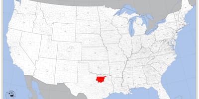 Dallas sulla mappa di stati uniti d'america