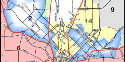 Città di Dallas zonizzazione mappa