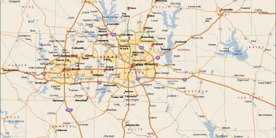 Aeroporto di Dallas-Fort Worth metroplex mappa
