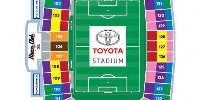 Mappa di Toyota Stadium di Dallas
