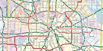 Dallas mappa della città