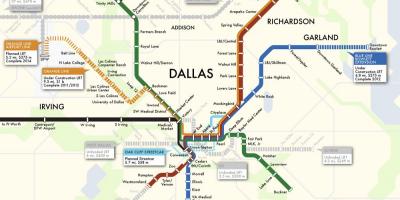 Mappa di metropolitana di Dallas